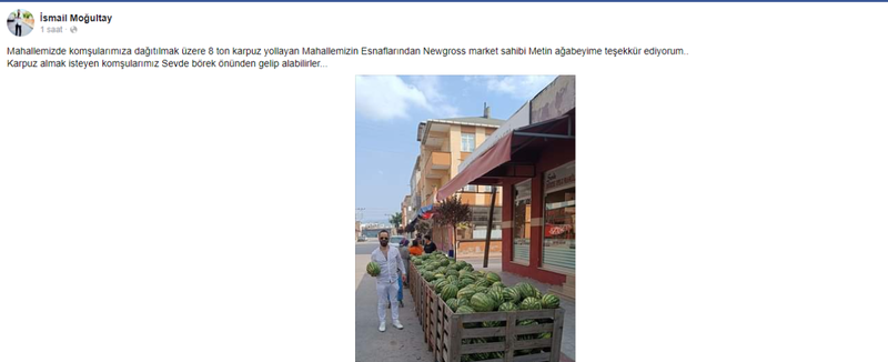 16 ton karpuz bağışlandı!