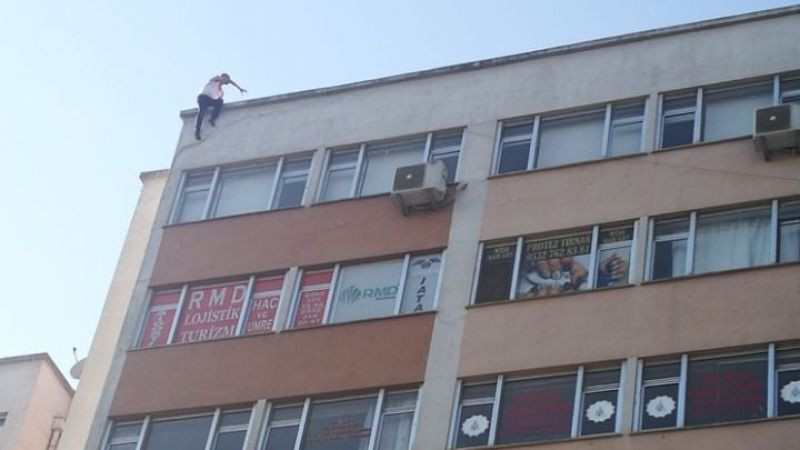 Belediye iş hanı binasında intihar girişimi! Korku dolu anlar...