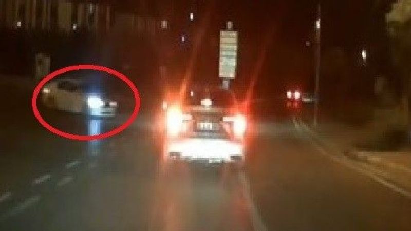 Otomobil bariyerlere böyle çarptı!