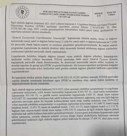 Tarhan: “SEDAŞ vatandaşa 3 milyon TL hatalı fatura kesti”