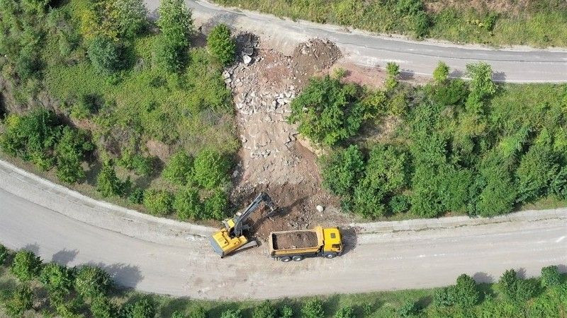 Heyelan bölgesine sıkı güvenlik