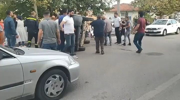Araçta takla attı, burnu bile kanamadı!