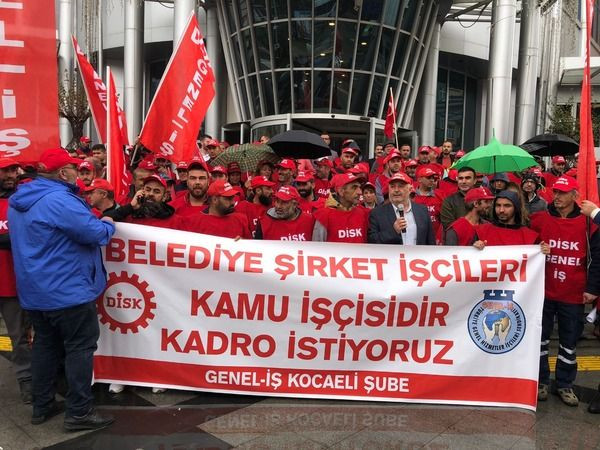 Belediye işçileri kadro istiyor!
