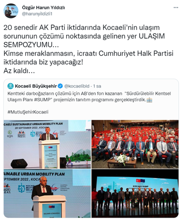 Yıldızlı: Ulaşımda 20 yılda geldikleri nokta sempozyum!