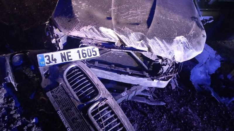Freni tutmayan otomobil defalarca takla attı!