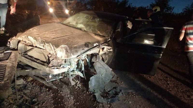 Freni tutmayan otomobil defalarca takla attı!