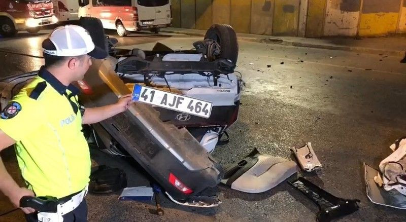 41 plakalı otomobil köprüden düştü: 1 ölü, 1 yaralı