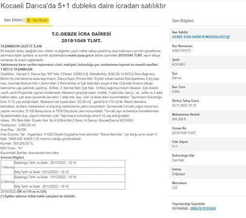 Kocaelili vatandaşın icralık evleri bakın kaça gidiyor!