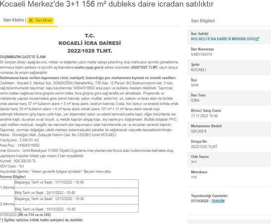 Kocaelili vatandaşın icralık evleri bakın kaça gidiyor!