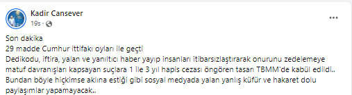 AKP’li isim yalan haberi yayıp, yalan habere cezayı övdü