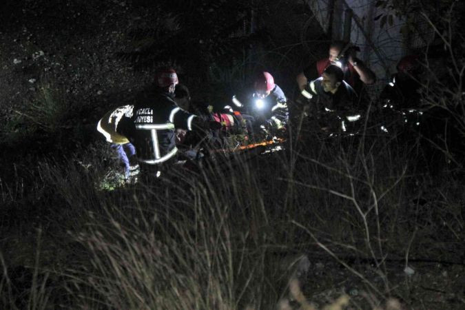 İzmit'te dengesini kaybeden şahıs, uçurumdan düştü