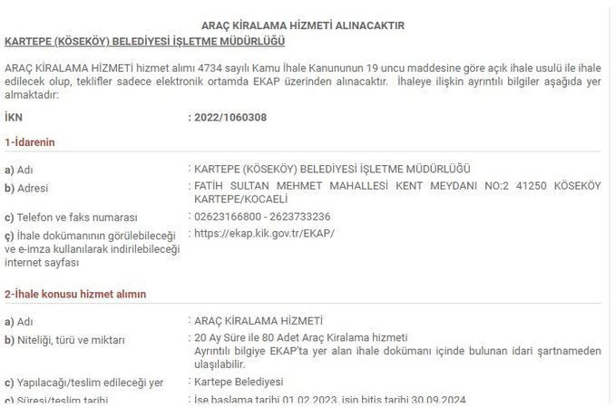 Milyonlarca liraya araç kiralayacaklar!