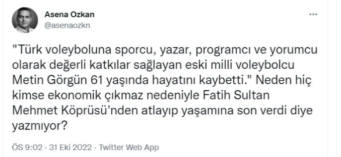 Metin Görgün intihar etti!