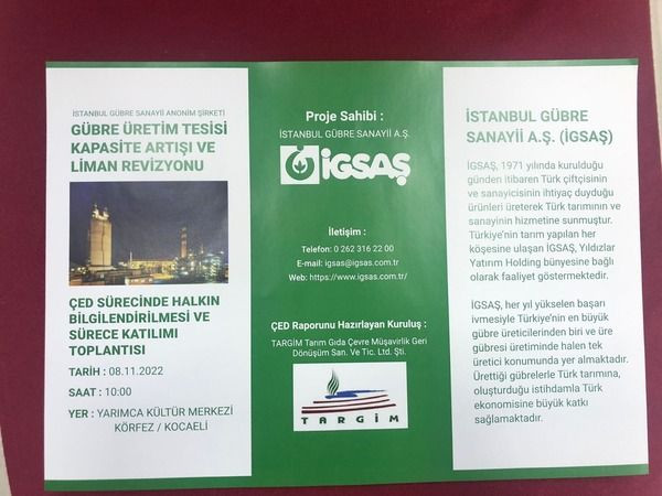 İGSAŞ, tepkili halkı, broşürle ikna etmeye çalıştı