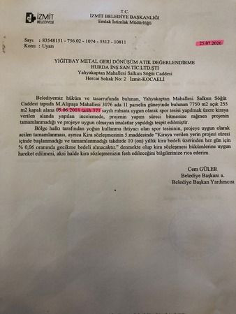 İzmit Belediyesi önce ‘yapın’ dedi, şimdi ‘yıkın’ diyor