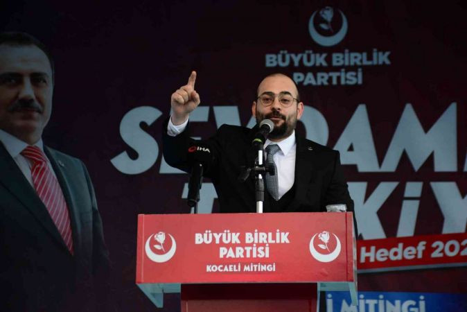 BBP lideri Kocaeli'den CHP'ye yüklendi! "PKK'nın partisinin yan kuruluşu"