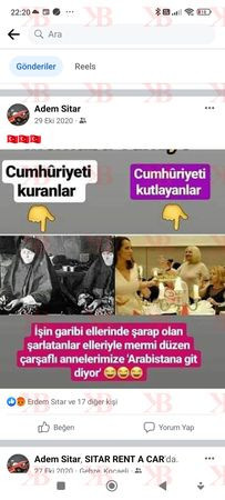 Ülkücü başkan tarikatçı çıktı! Atatürk düşmanlığına beğeni yağdırdı!