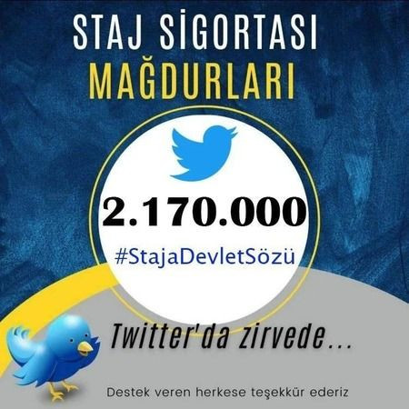 STAJ MAĞDURLARI 2.17 MİLYON TWEETLE SANAL MİTİNG YAPTI!