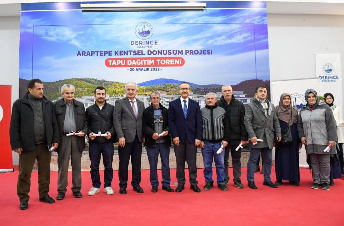 Araptepe’de 47 hak sahibi tapusunu aldı