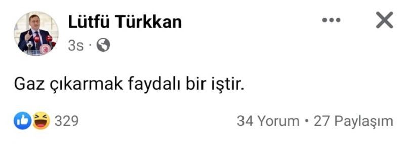 “Gaz çıkarmak faydalı bir iştir”