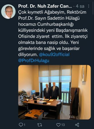 Hülagü’ye Külliye’deki ilk ziyaret Cantürk’ten