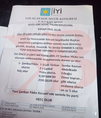 İYİ Parti seçiminde zarftan çıkan kağıt şok etti!
