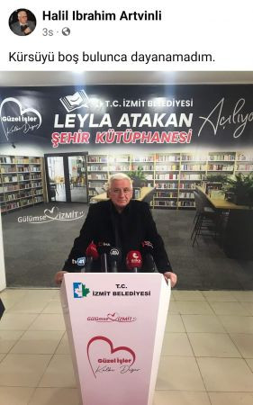 Kürsüyü boş bulunca dayanamadı