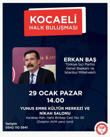 Erkan Baş, İzmit’te halkla buluşacak