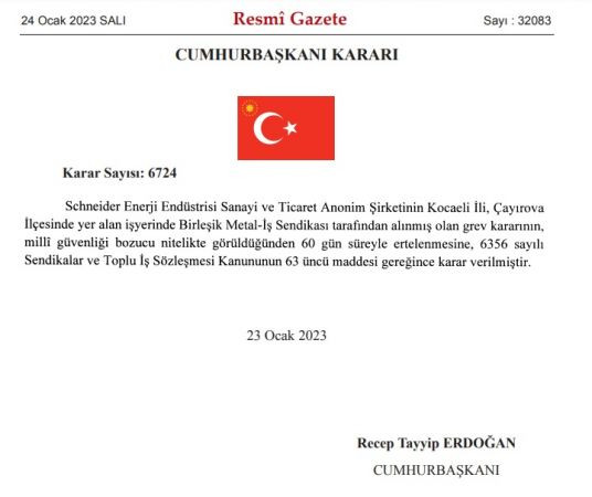 Cumhurbaşkanı Erdoğan Kocaeli'deki o grevi erteledi