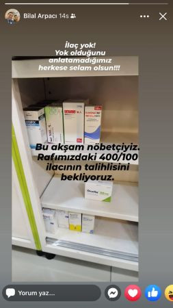 Eczane dolabını paylaşıp isyan etti “Talihlileri bekliyoruz”
