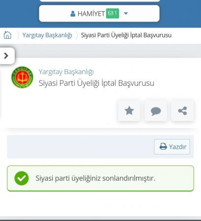 Eski başkan CHP’den istifa etti