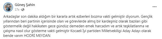 CHP’deki geçmişini referans gösterip İYİ Parti’den aday oldu!