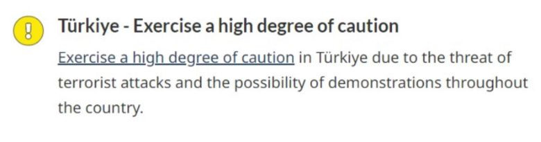 Kanada'dan Türkiye'de "terör saldırısı" olabilir uyarısı!