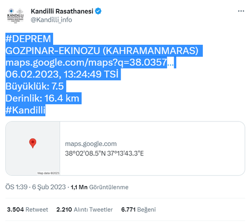7,5 büyüklüğünde ikinci deprem şoku