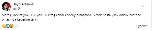 Uzun yıllar Kocaeli'deydi, Kahramanmaraş'ta duvarları çatlayan hastanede mahsur kaldı
