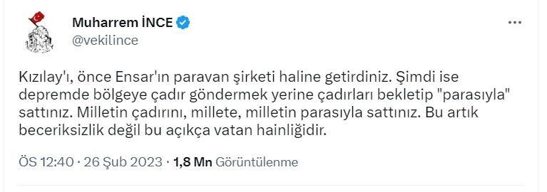 Kızılay’a tepki yağıyor