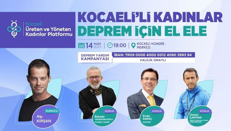 Kocaelili kadınların depremzedeler için başlattığı, Alp Kırşan'ın sunacağı kampanyaya bağış yağıyor...