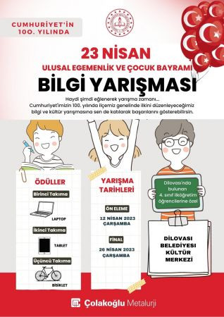 Çolakoğlu Metalurji, 23 Nisan’da İlkokullar Arası Bilgi Yarışması Düzenliyor
