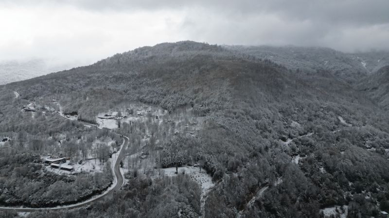 Kocaeli'den mest eden kar manzaraları