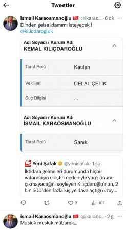 Kılıçdaroğlu, Karaosmanoğlu’nun idamını isteyecekmiş