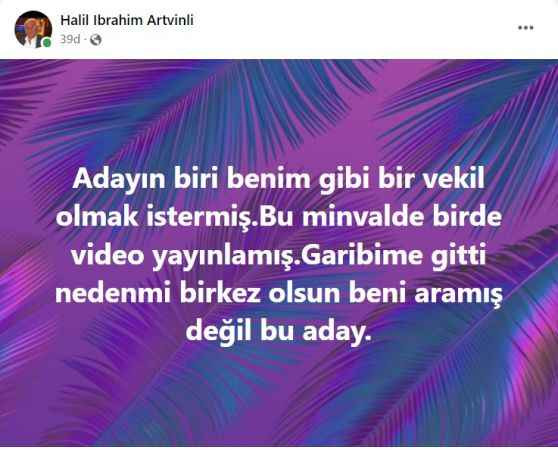Artvinli’den Yıldız’a fena gönderme