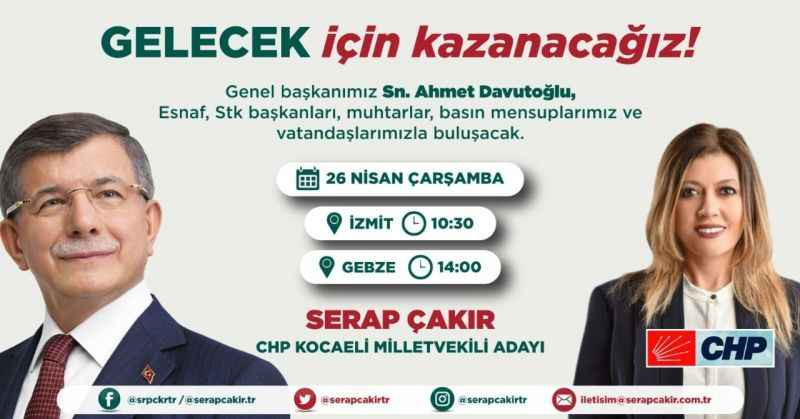 Davutoğlu Kocaeli’ye geliyor