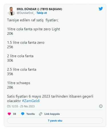 Kola fiyatlarına zam geliyor