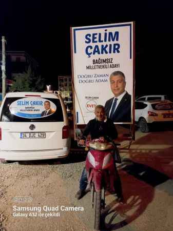 Bağımsız aday AKP’nin sloganını kullandı