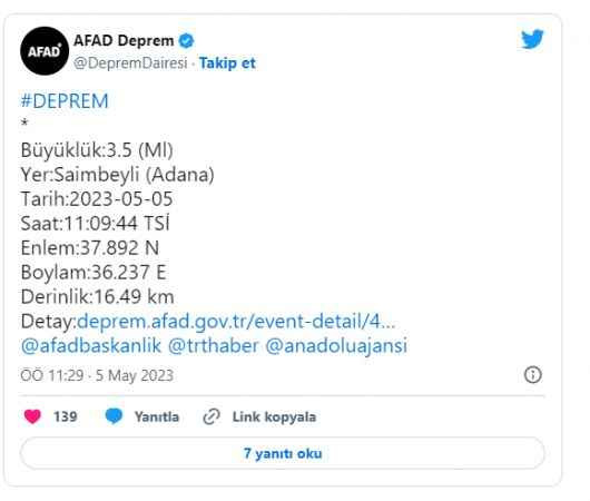 Adana'da korkutan deprem!