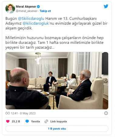 Kılıçdaroğlu ve eşi, Akşener ailesini ziyaret etti