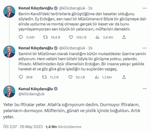 Kılıçdaroğlu'ndan Erdoğan'a çok sert ve ağır sözler