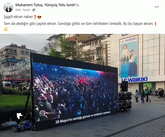 Tutuş’tan Hürriyet’e: By by bayan ekran