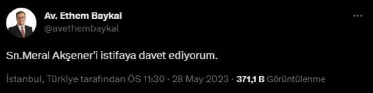İYİ Partili isimden Meral Akşener'e istifa çağrısı