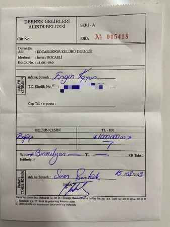 Haberimizin ardından Kocaelispor’a 3 milyon bağış!